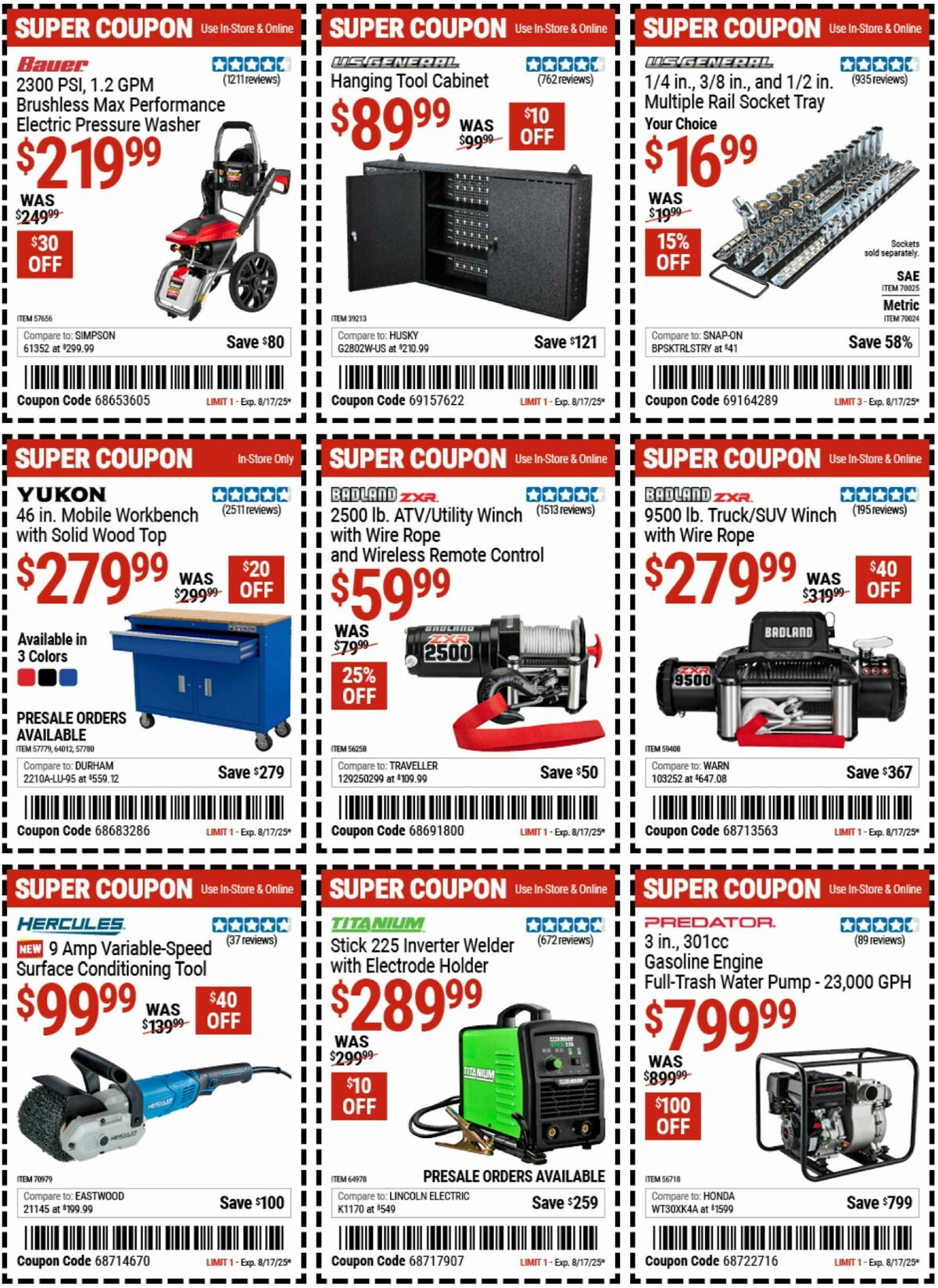 Harbor Freight Tools Weekly Ad from July 28