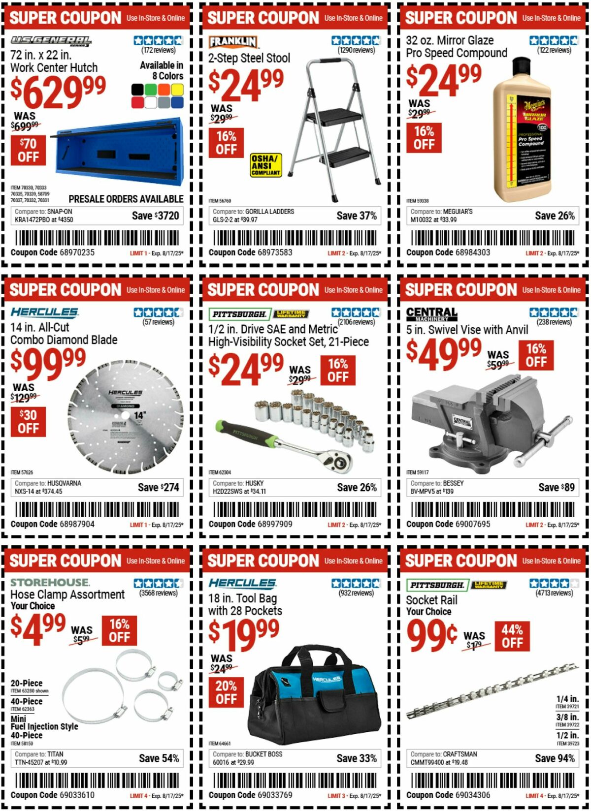 Harbor Freight Tools Weekly Ad from July 28