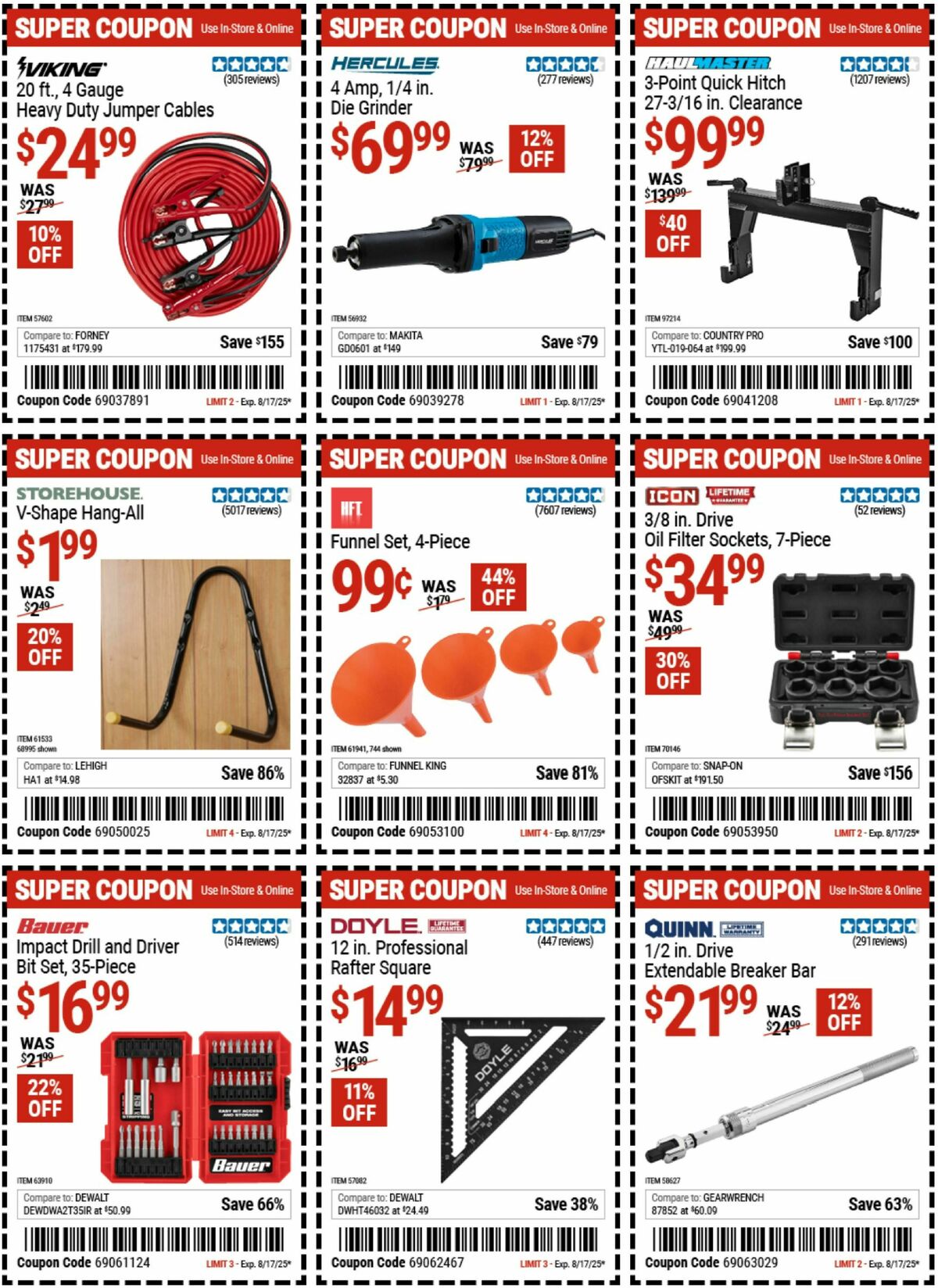 Harbor Freight Tools Weekly Ad from July 28