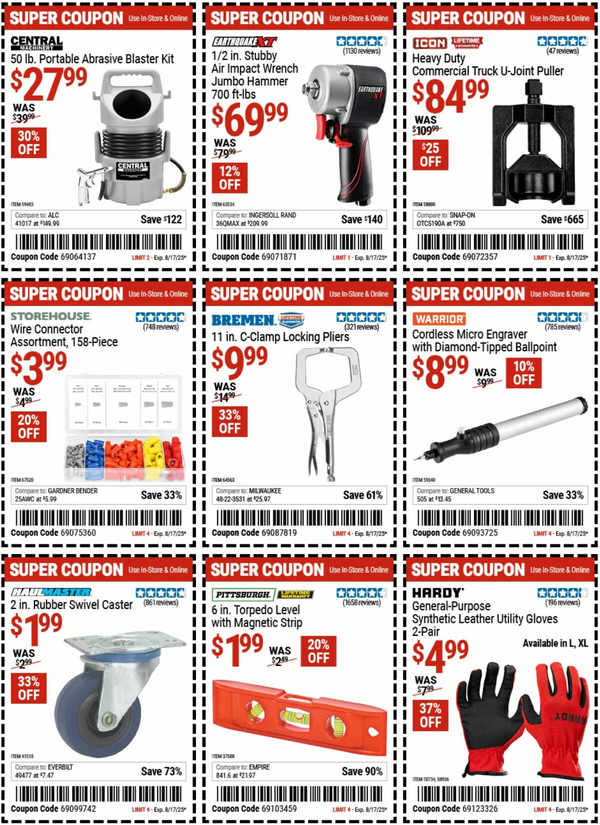 Harbor Freight Tools Weekly Ad from July 28