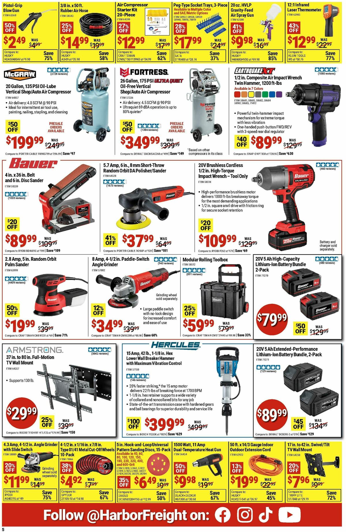 Harbor Freight Tools Weekly Ad from August 11