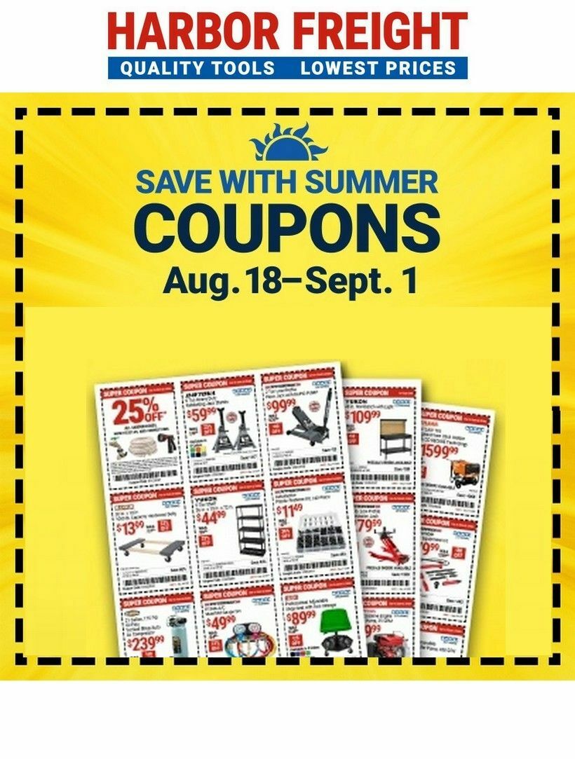 Harbor Freight Tools Weekly Ad from August 18