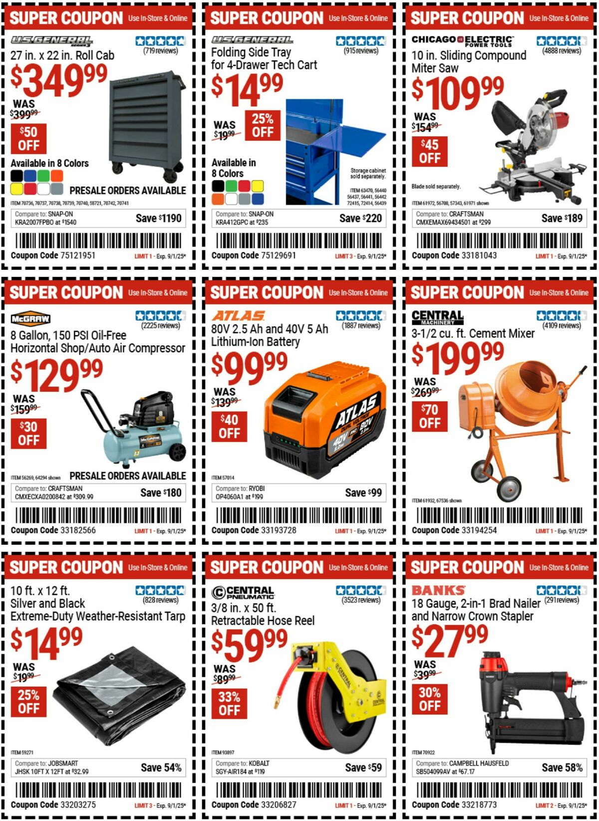 Harbor Freight Tools Weekly Ad from August 18