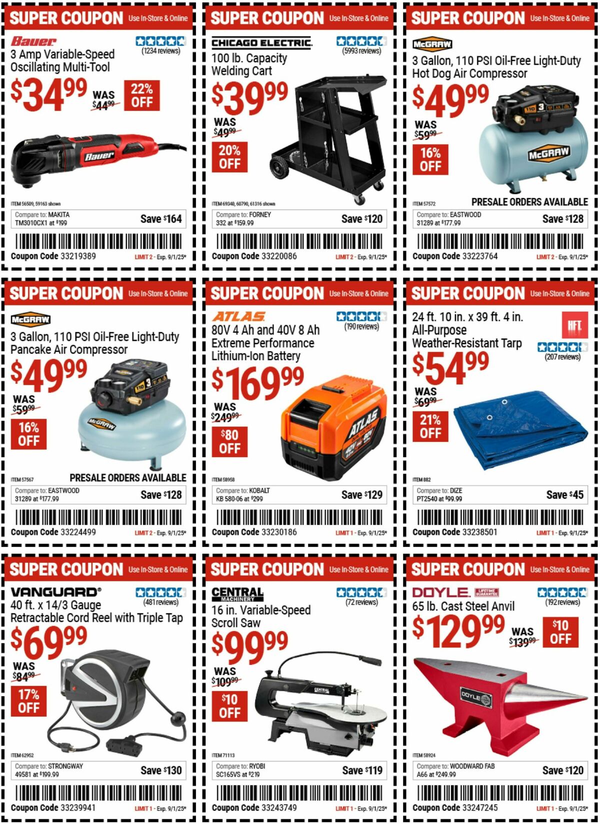 Harbor Freight Tools Weekly Ad from August 18
