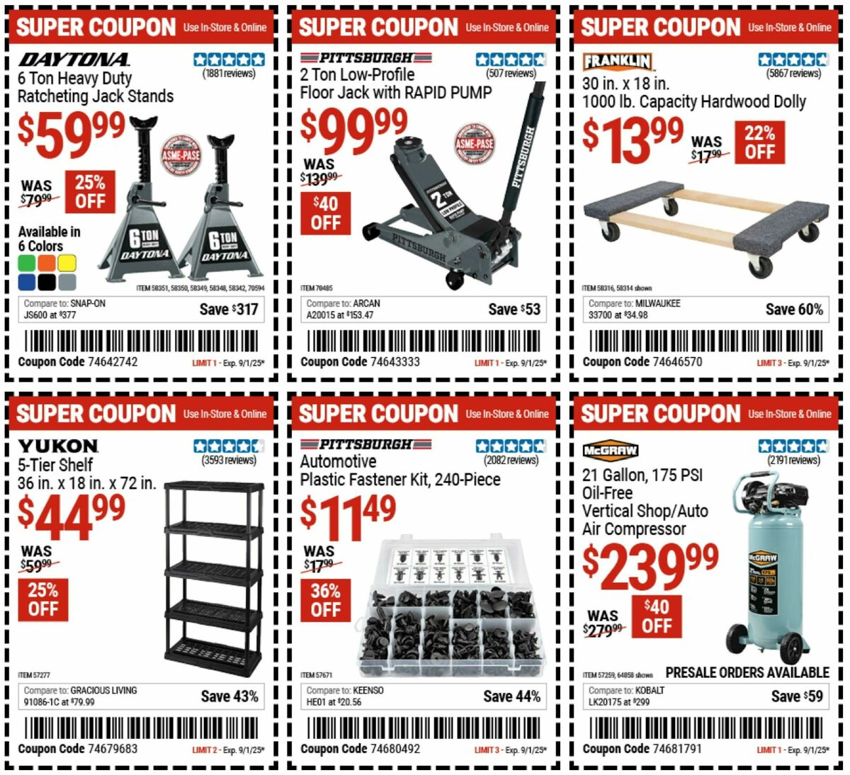 Harbor Freight Tools Weekly Ad from August 18