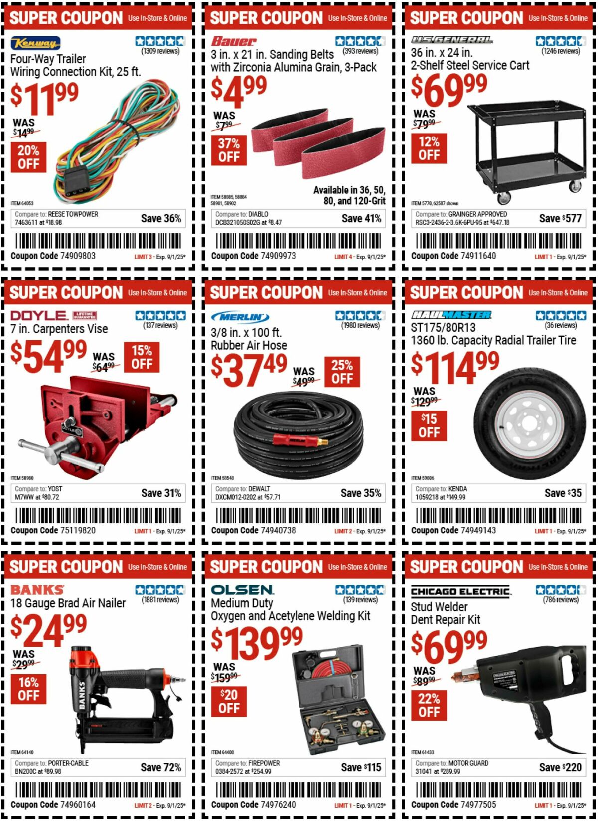 Harbor Freight Tools Weekly Ad from August 18