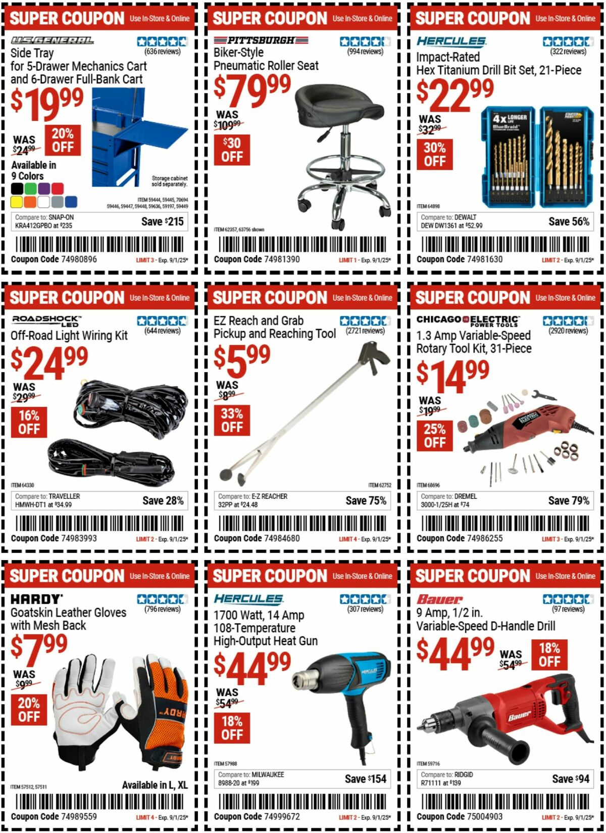Harbor Freight Tools Weekly Ad from August 18