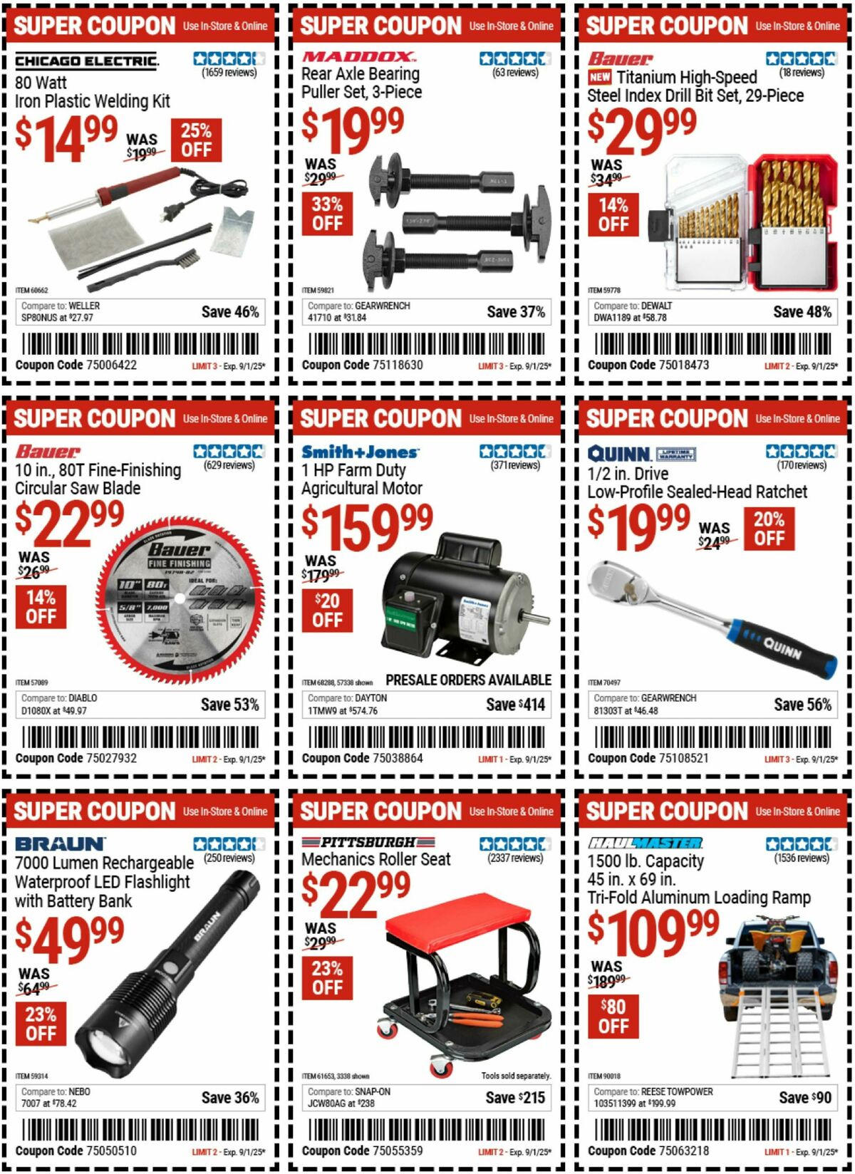 Harbor Freight Tools Weekly Ad from August 18