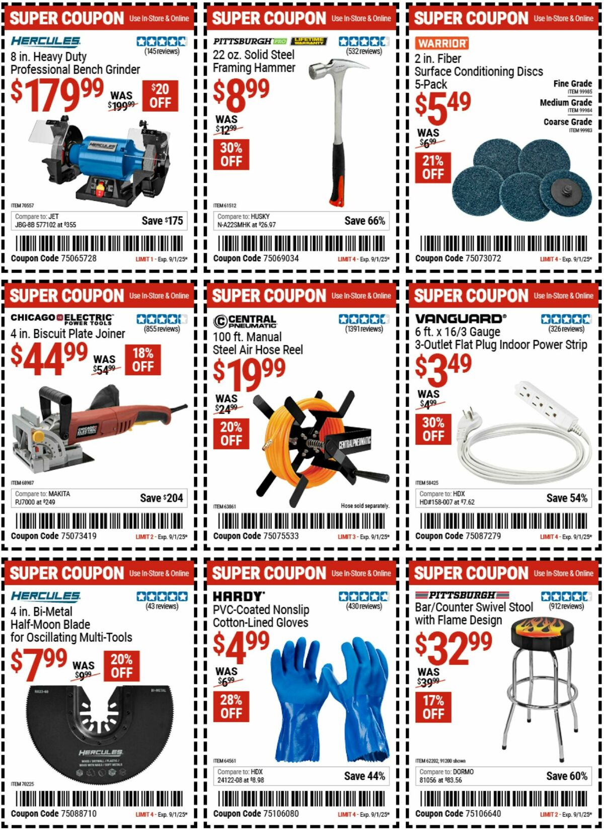 Harbor Freight Tools Weekly Ad from August 18