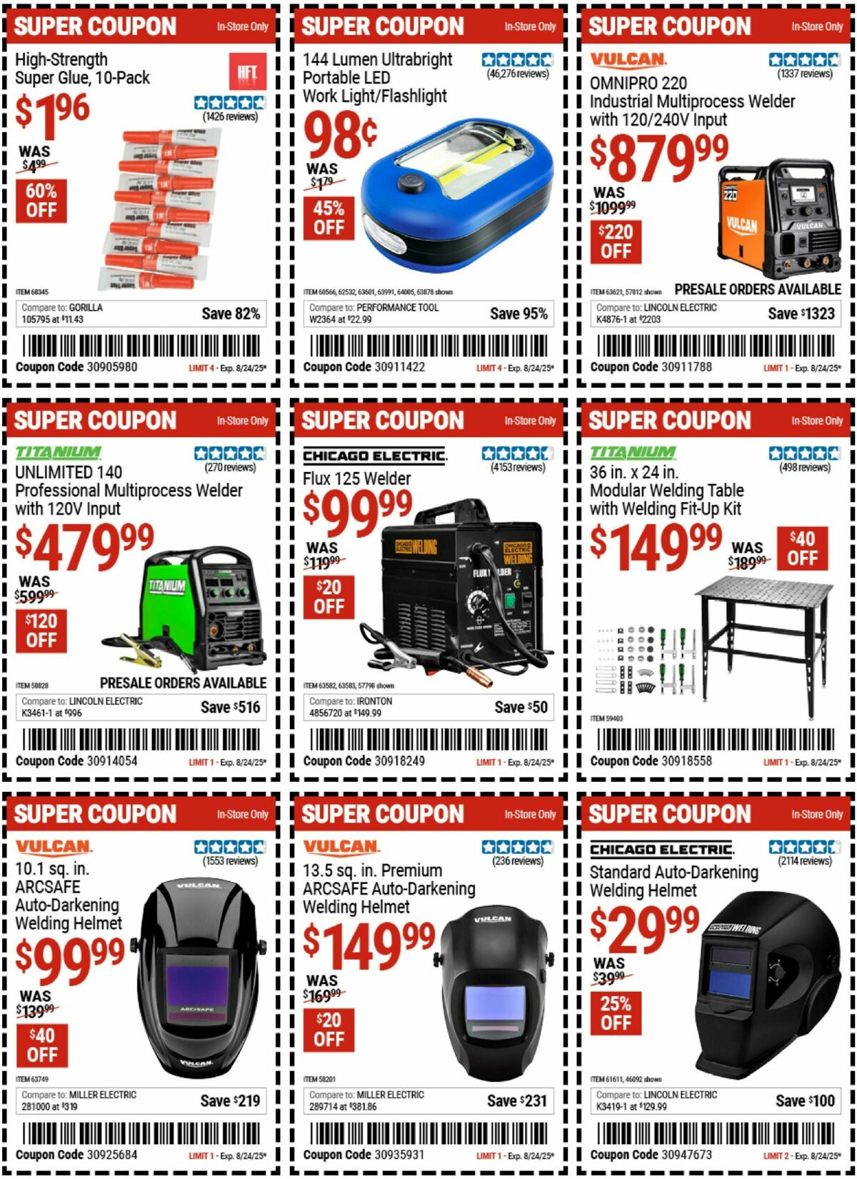 Harbor Freight Tools Weekly Ad from August 22