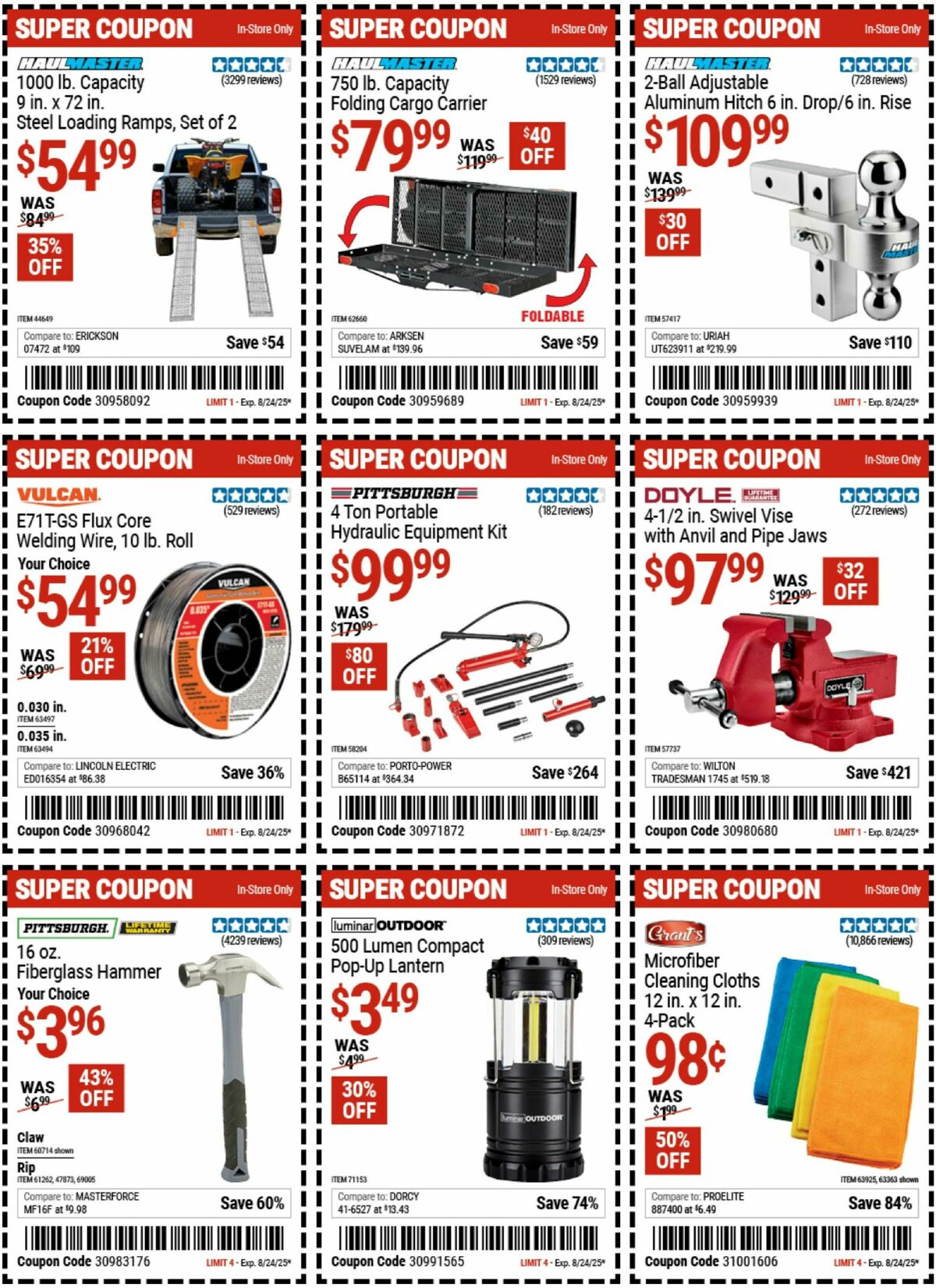 Harbor Freight Tools Weekly Ad from August 22