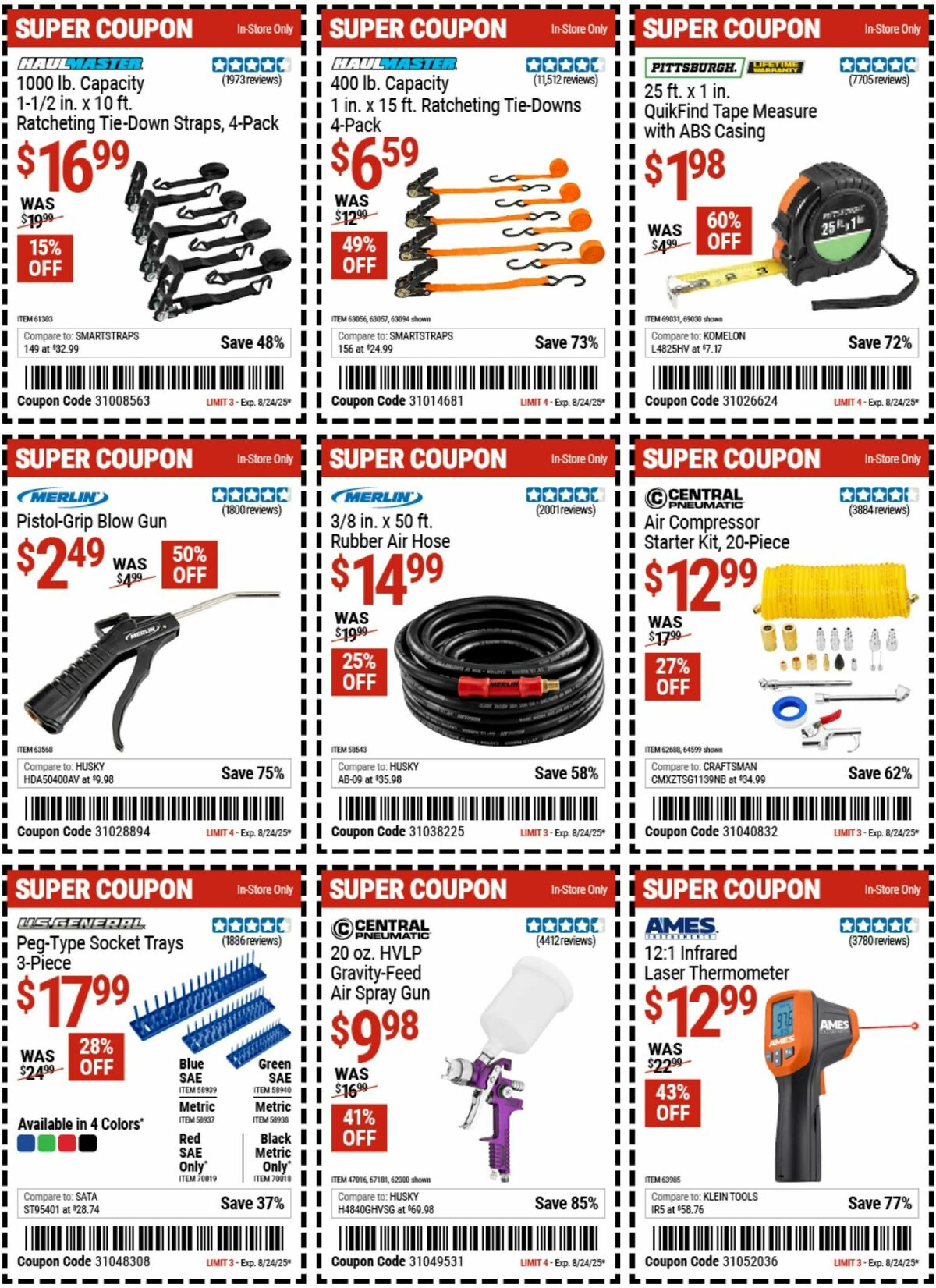 Harbor Freight Tools Weekly Ad from August 22