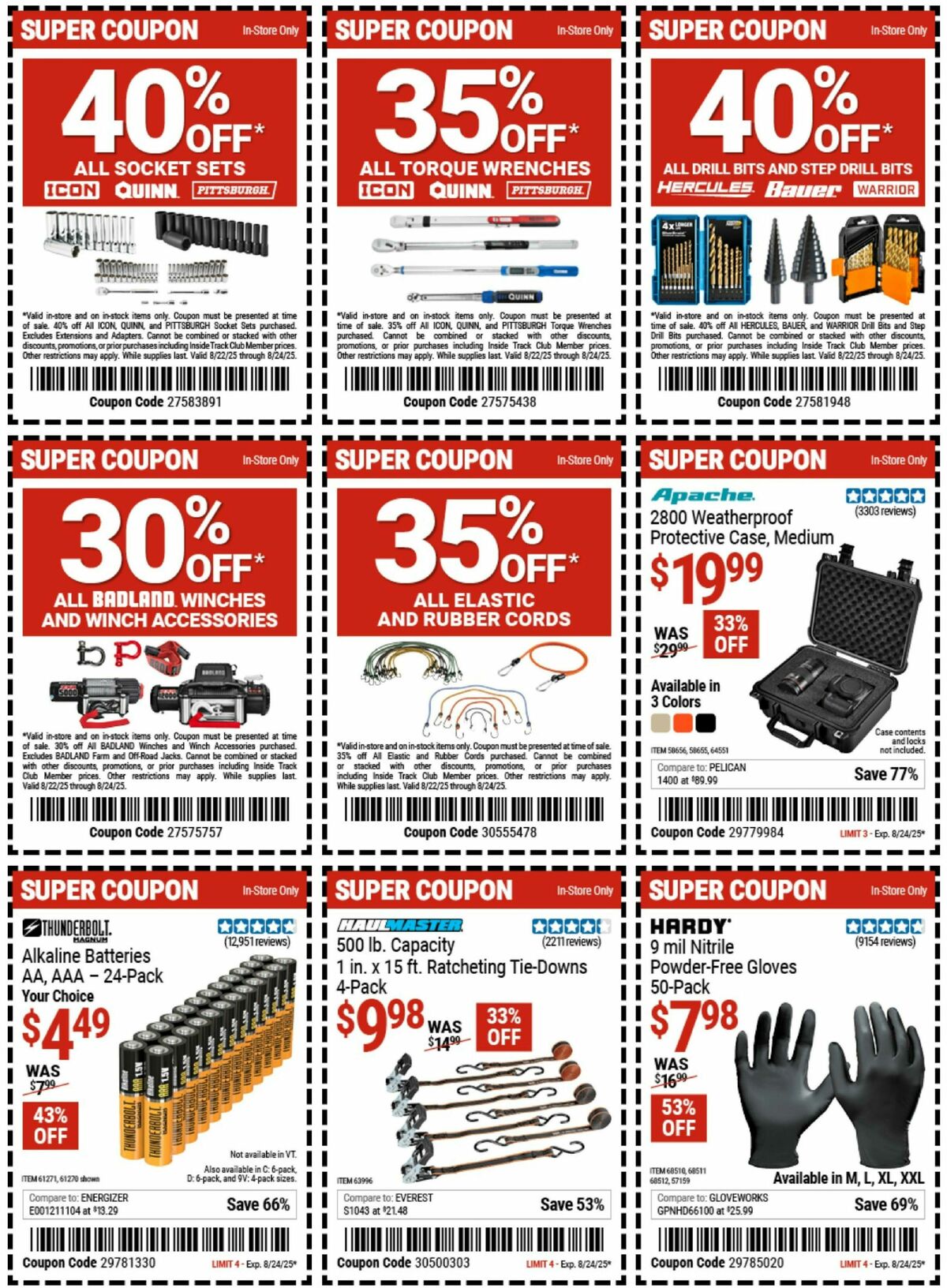 Harbor Freight Tools Weekly Ad from August 22
