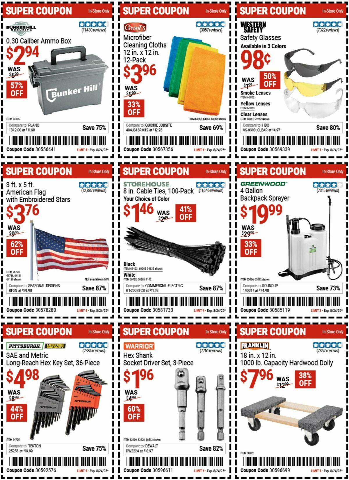 Harbor Freight Tools Weekly Ad from August 22