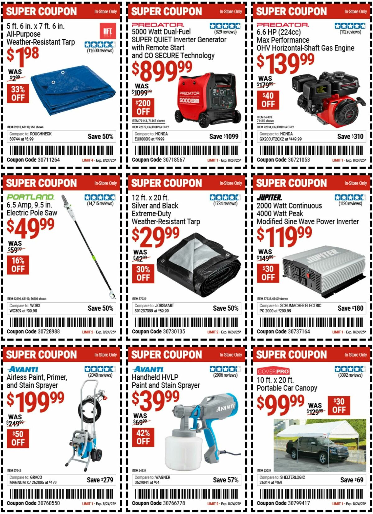 Harbor Freight Tools Weekly Ad from August 22