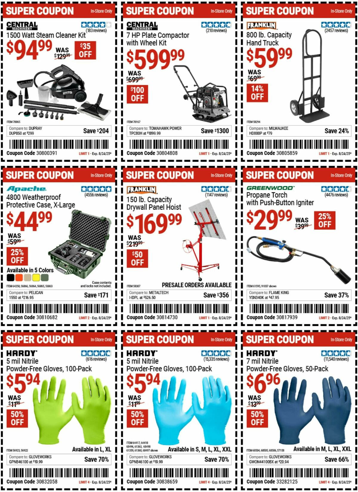 Harbor Freight Tools Weekly Ad from August 22