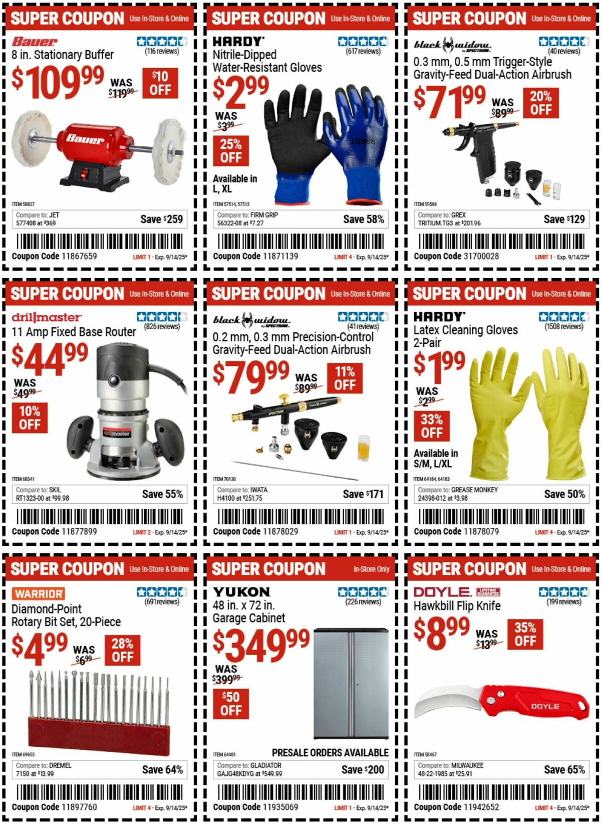 Harbor Freight Tools Weekly Ad from September 2