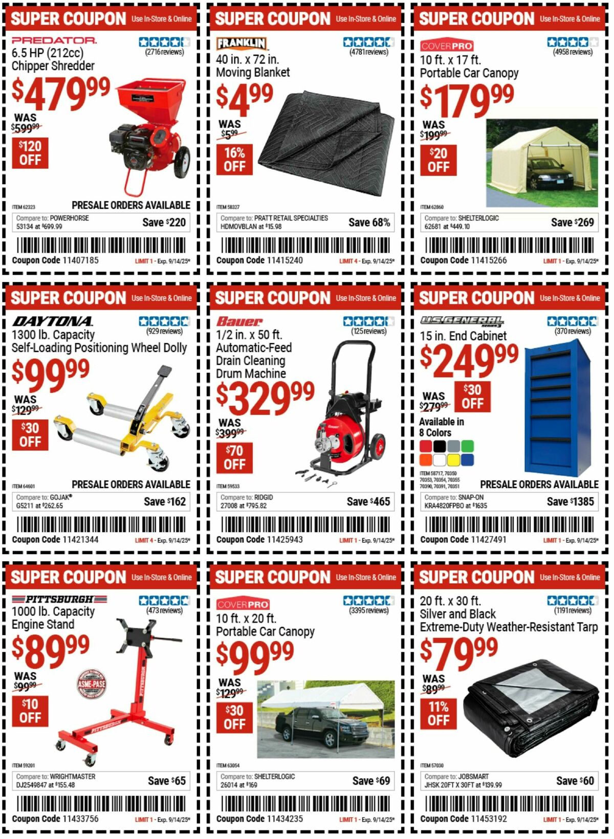 Harbor Freight Tools Weekly Ad from September 2