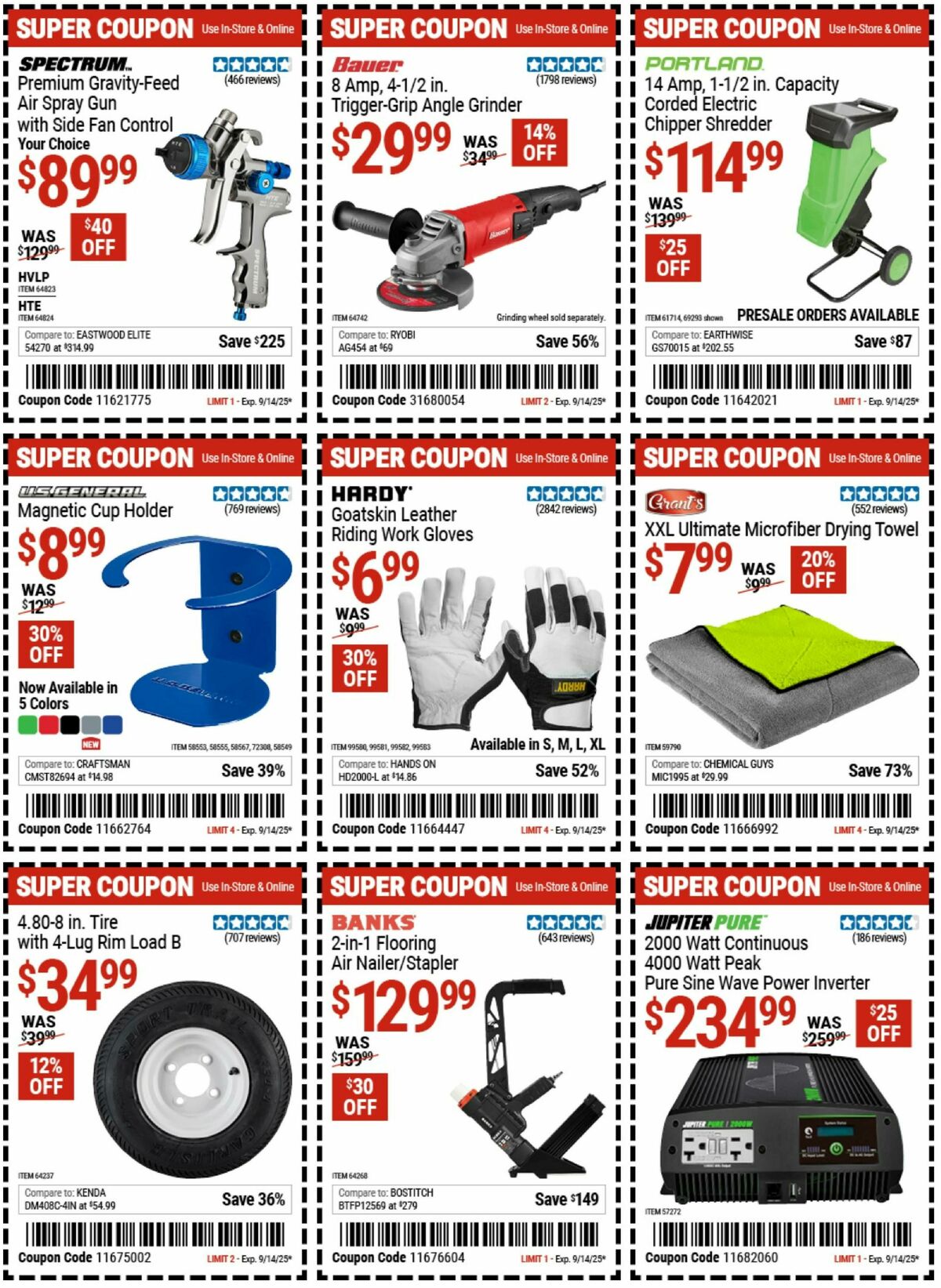 Harbor Freight Tools Weekly Ad from September 2