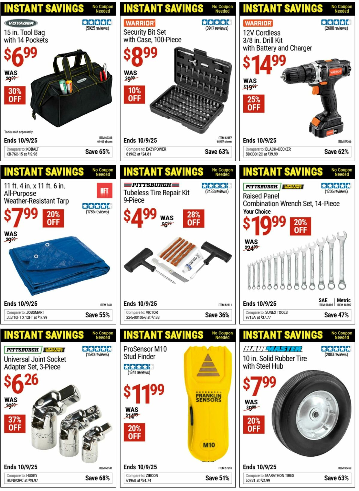 Harbor Freight Tools Instant Savings Weekly Ad from September 2