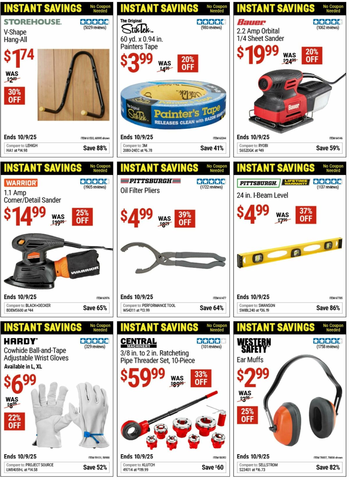 Harbor Freight Tools Instant Savings Weekly Ad from September 2