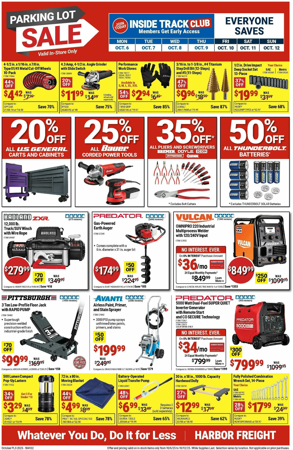Harbor Freight Tools Weekly Ad from October 6