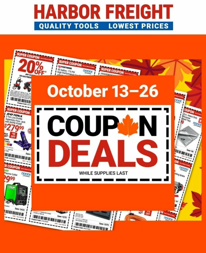 Harbor Freight Tools Weekly Ad from October 13