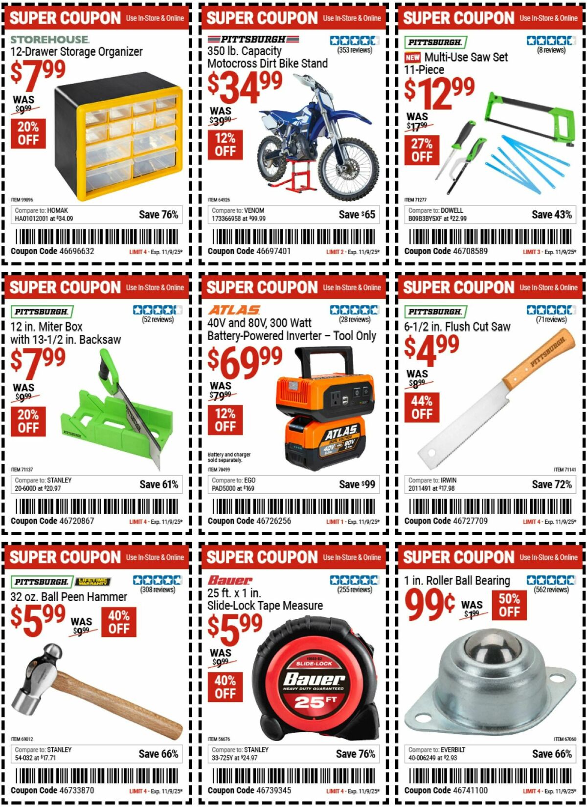 Harbor Freight Tools Weekly Ad from October 27