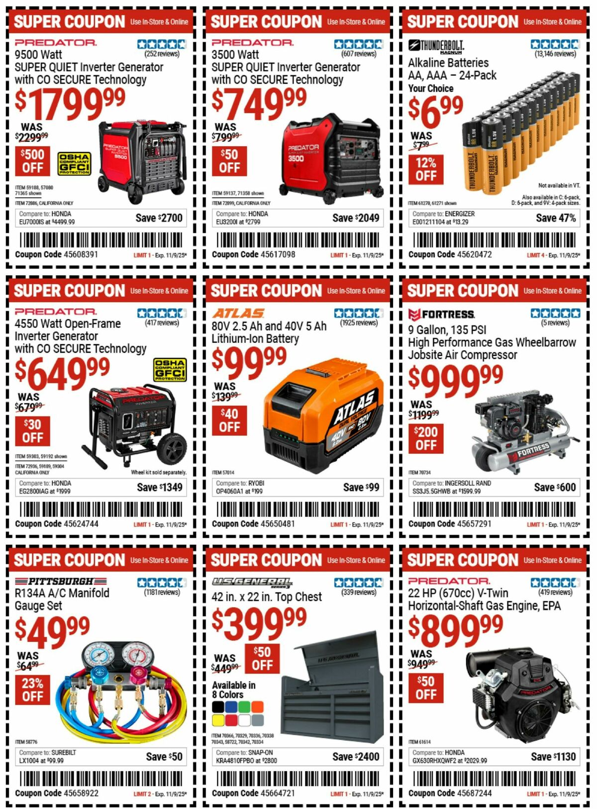 Harbor Freight Tools Weekly Ad from October 27