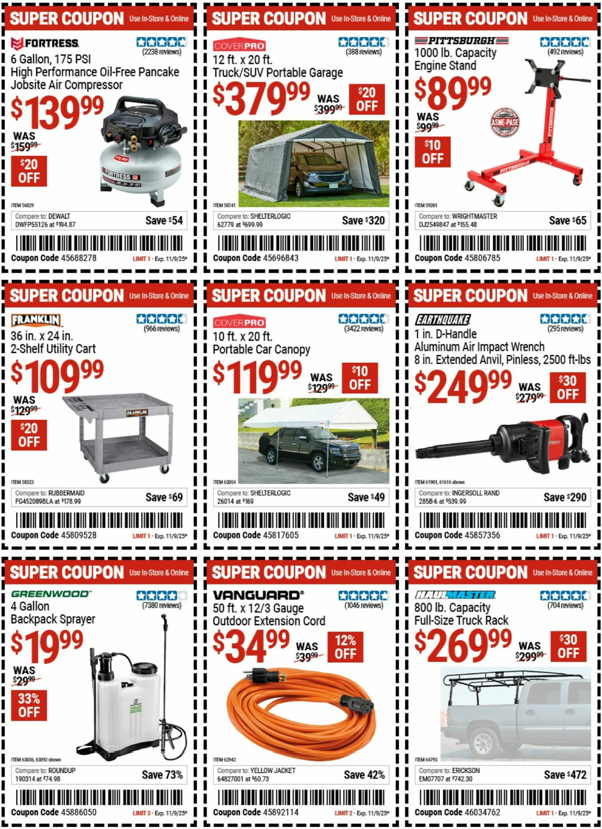 Harbor Freight Tools Weekly Ad from October 27