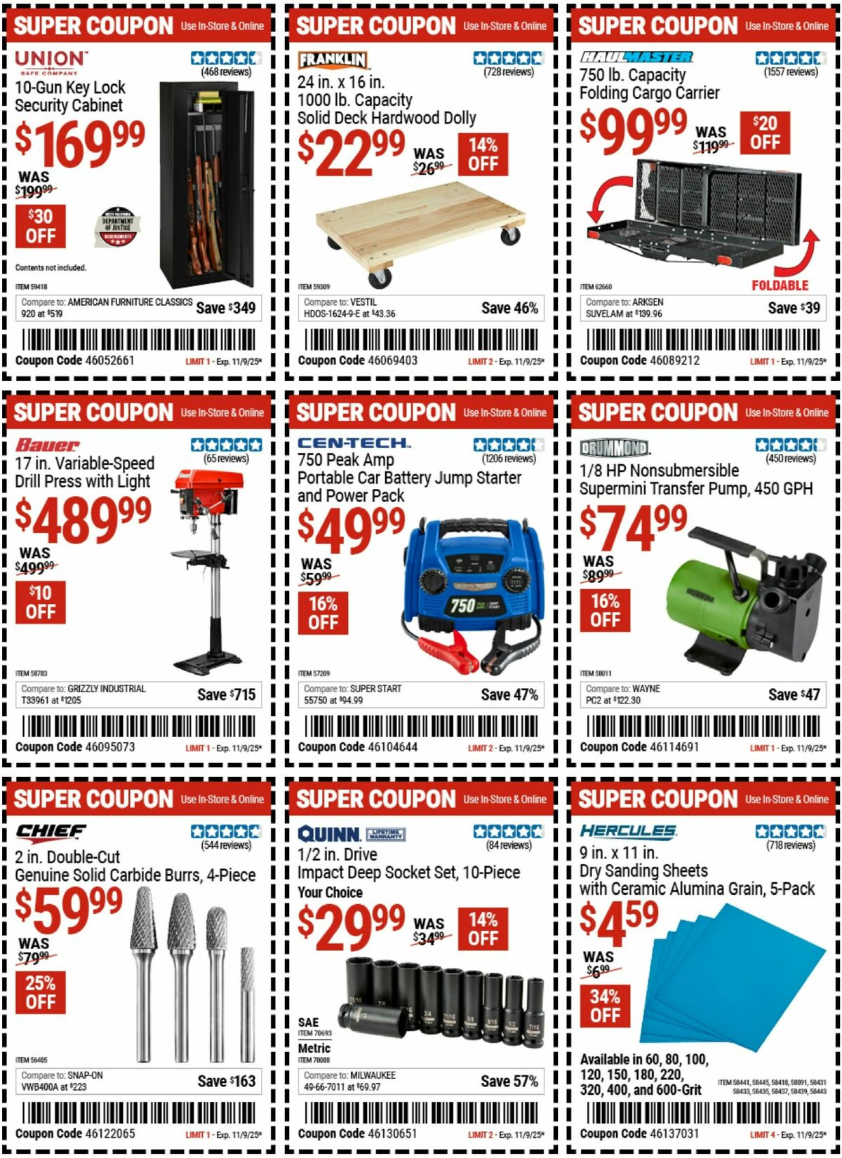 Harbor Freight Tools Weekly Ad from October 27
