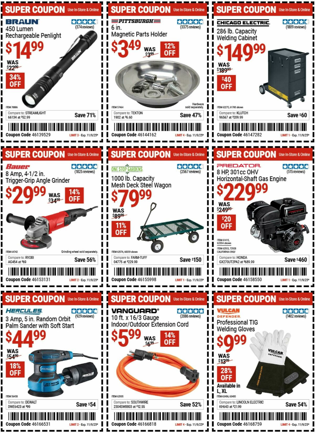 Harbor Freight Tools Weekly Ad from October 27