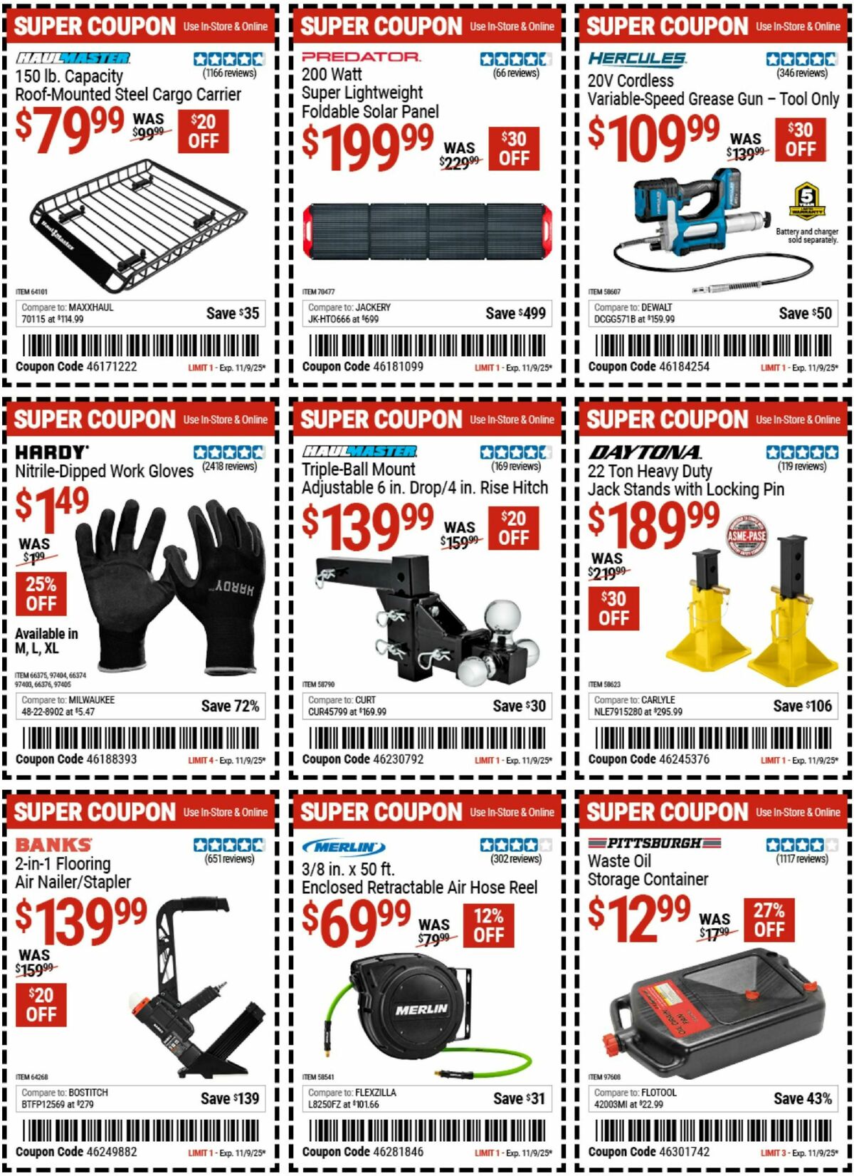 Harbor Freight Tools Weekly Ad from October 27