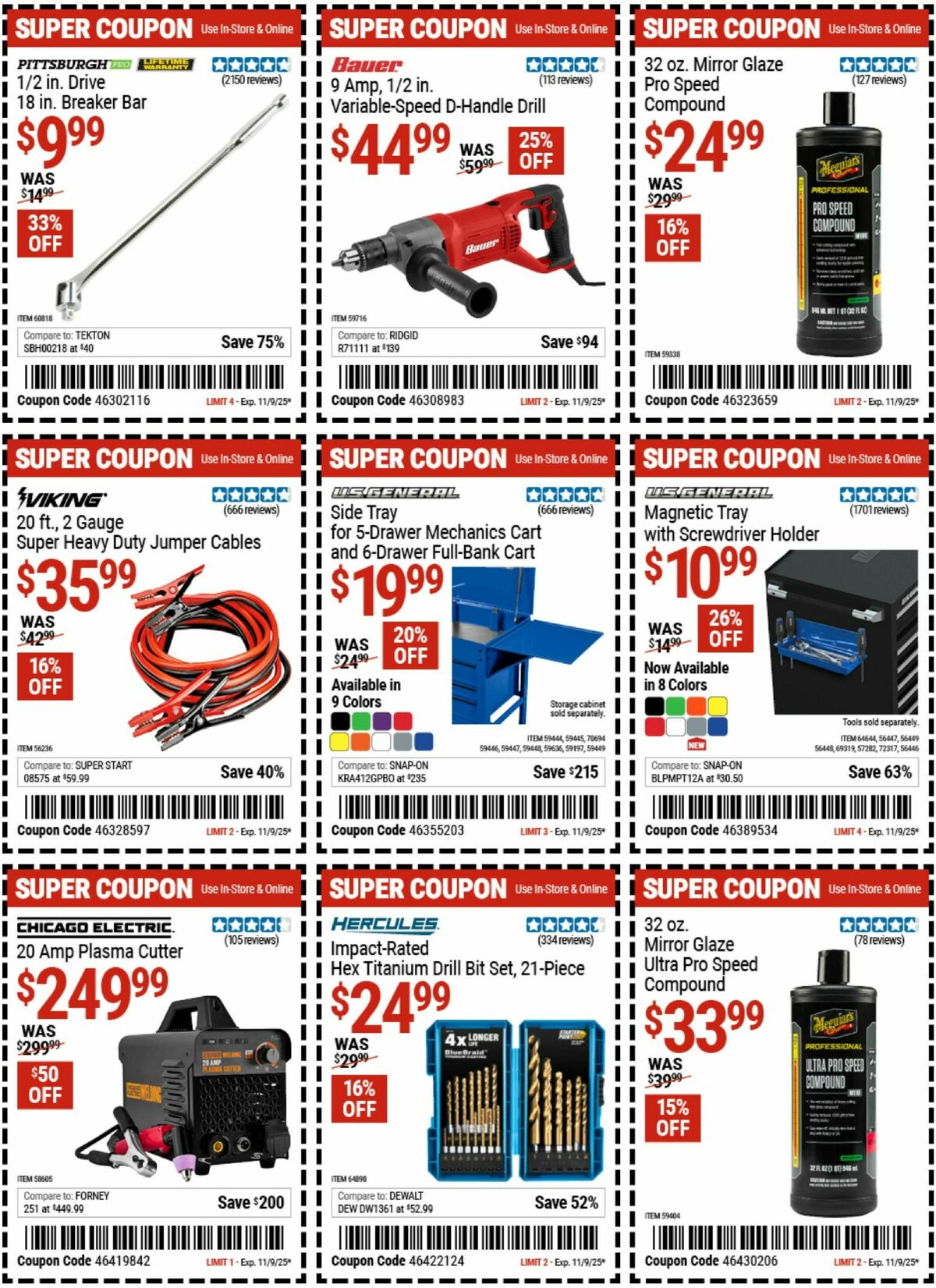 Harbor Freight Tools Weekly Ad from October 27