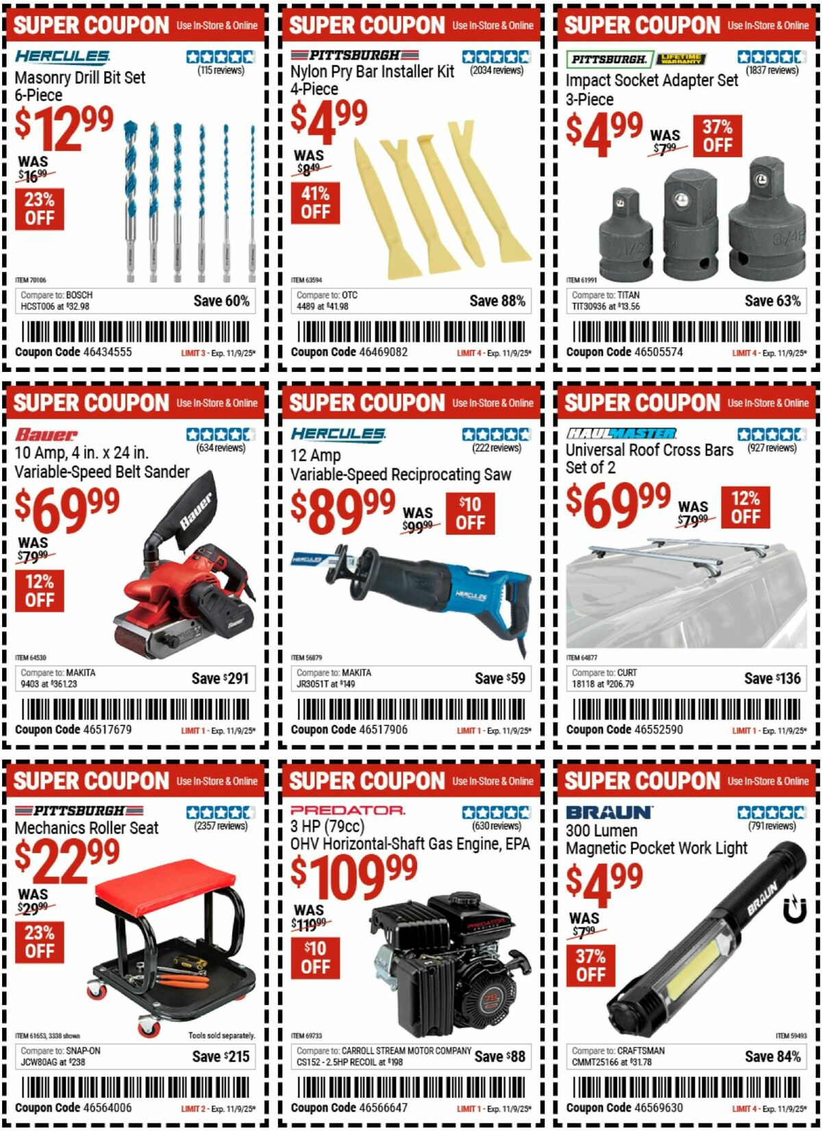 Harbor Freight Tools Weekly Ad from October 27