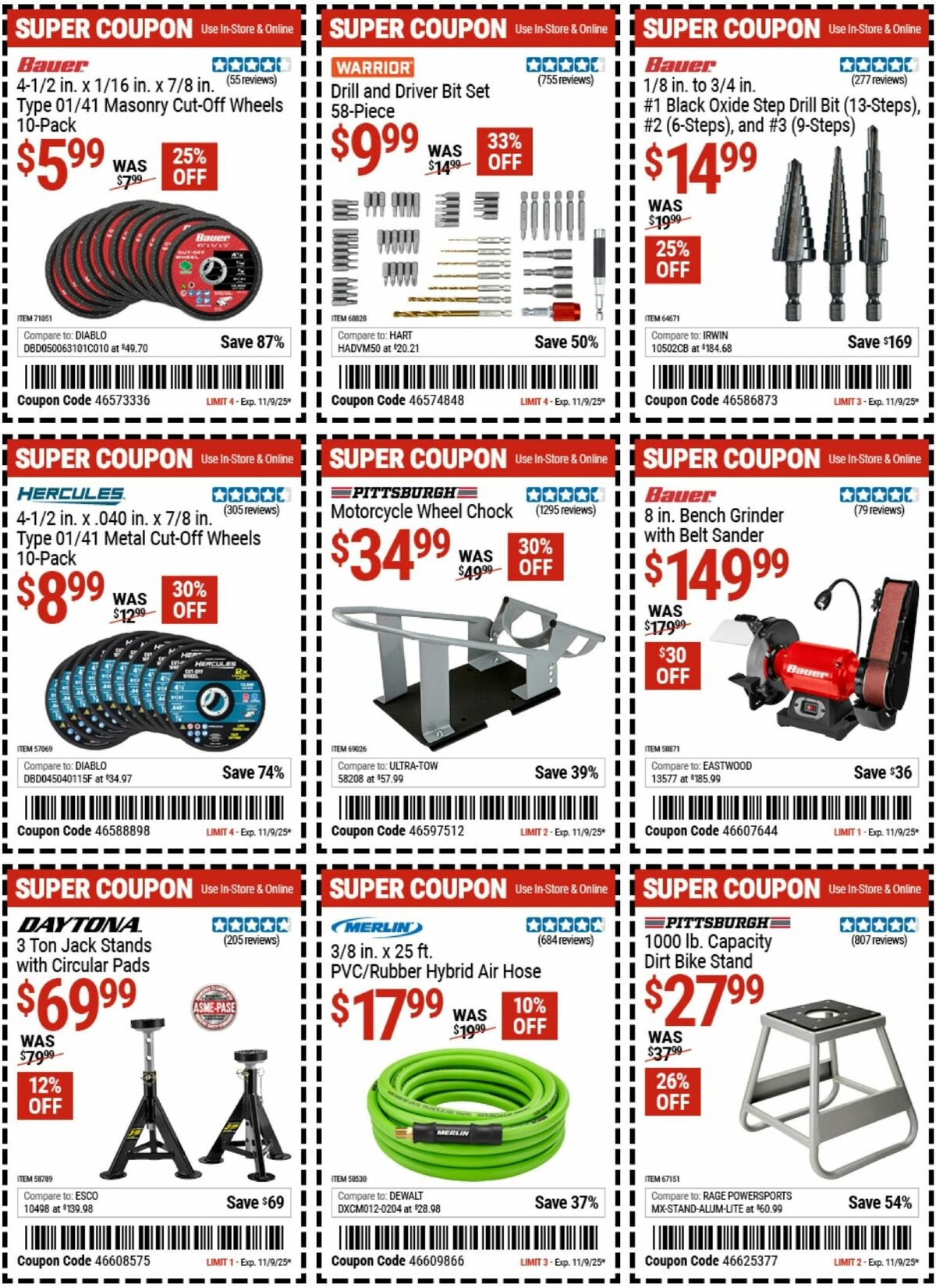 Harbor Freight Tools Weekly Ad from October 27
