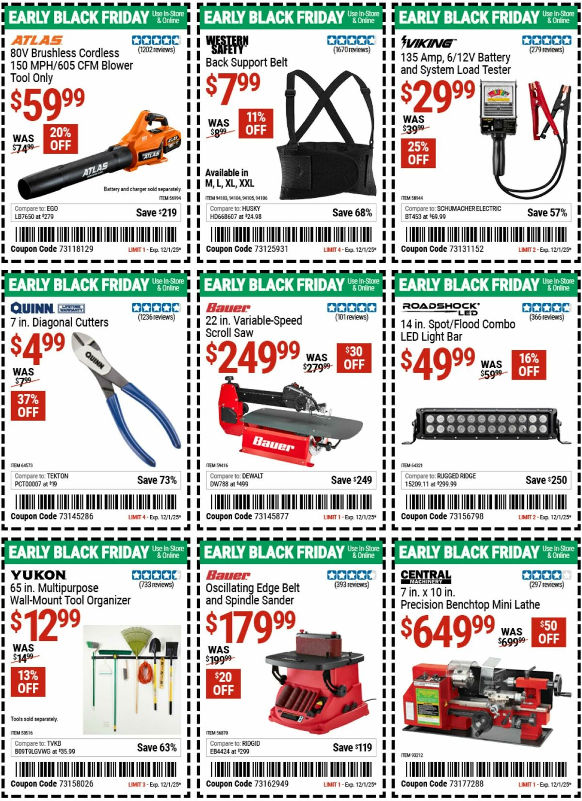 Harbor Freight Tools Weekly Ad from November 10