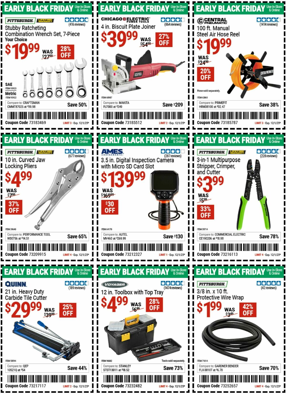 Harbor Freight Tools Weekly Ad from November 10
