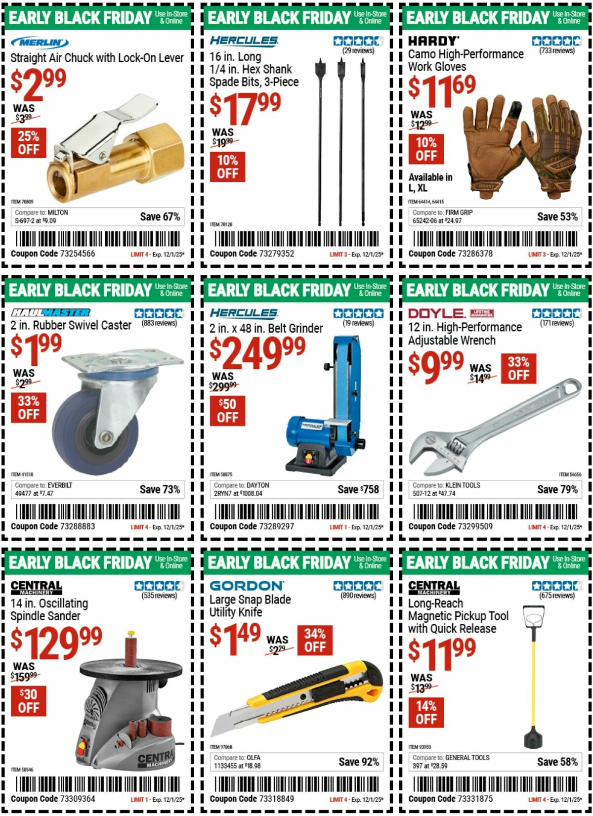 Harbor Freight Tools Weekly Ad from November 10