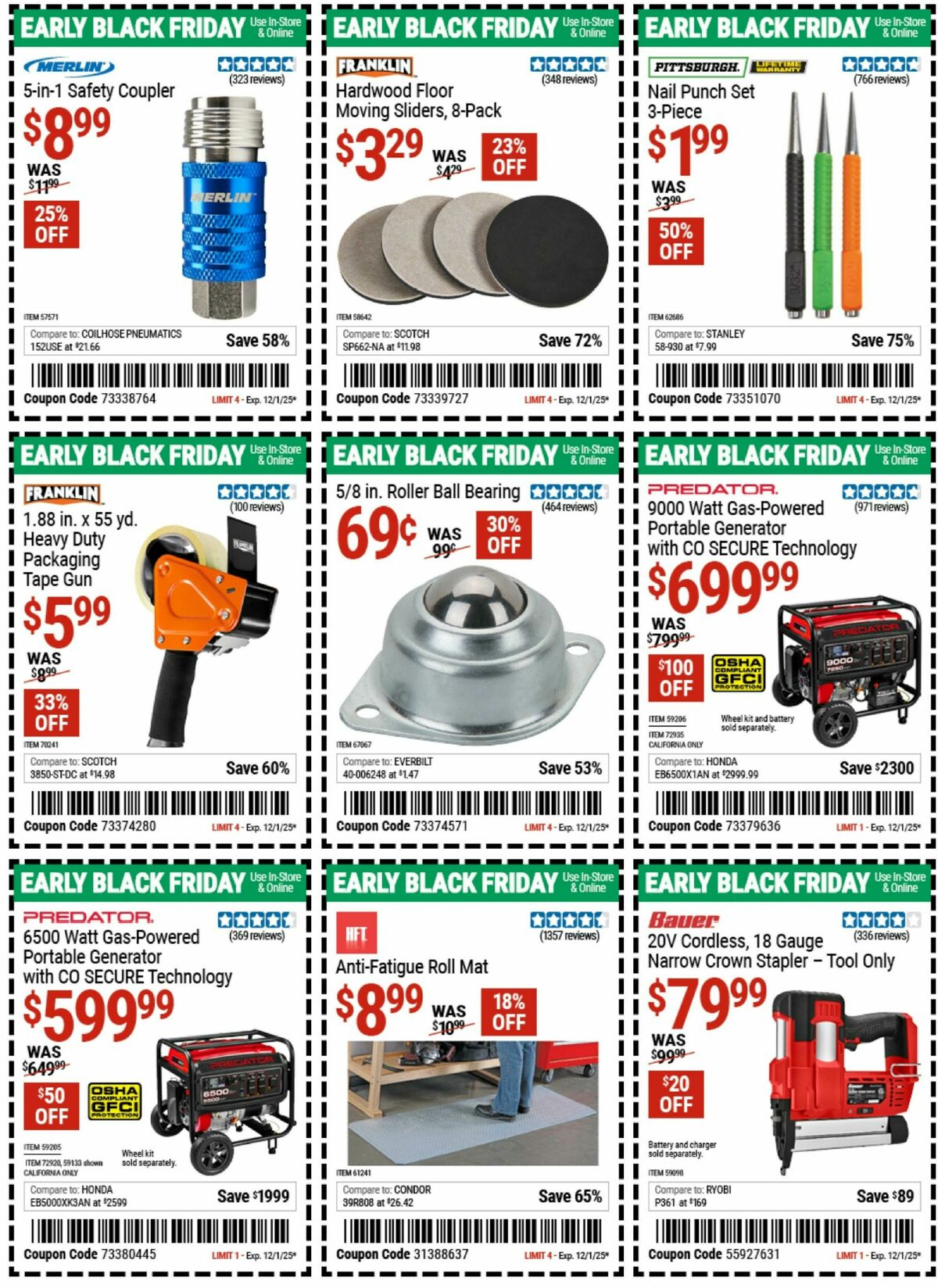 Harbor Freight Tools Weekly Ad from November 10