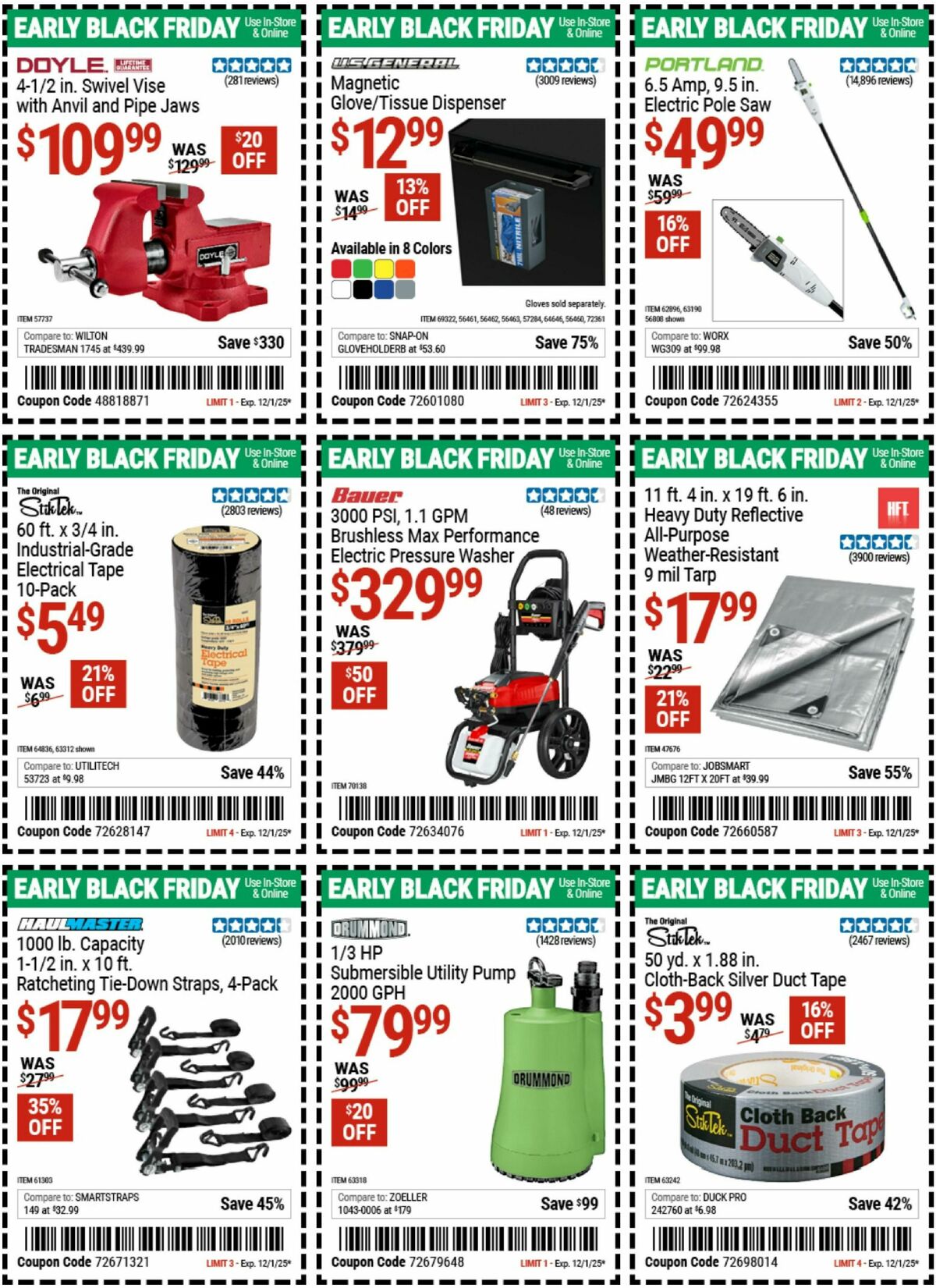 Harbor Freight Tools Weekly Ad from November 10