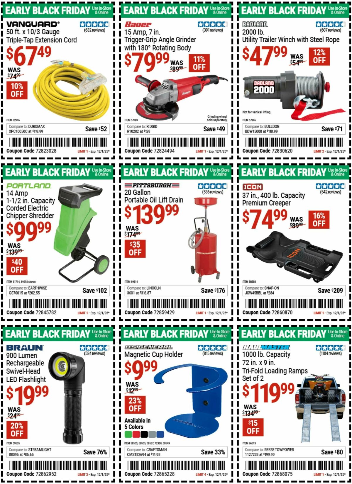 Harbor Freight Tools Weekly Ad from November 10