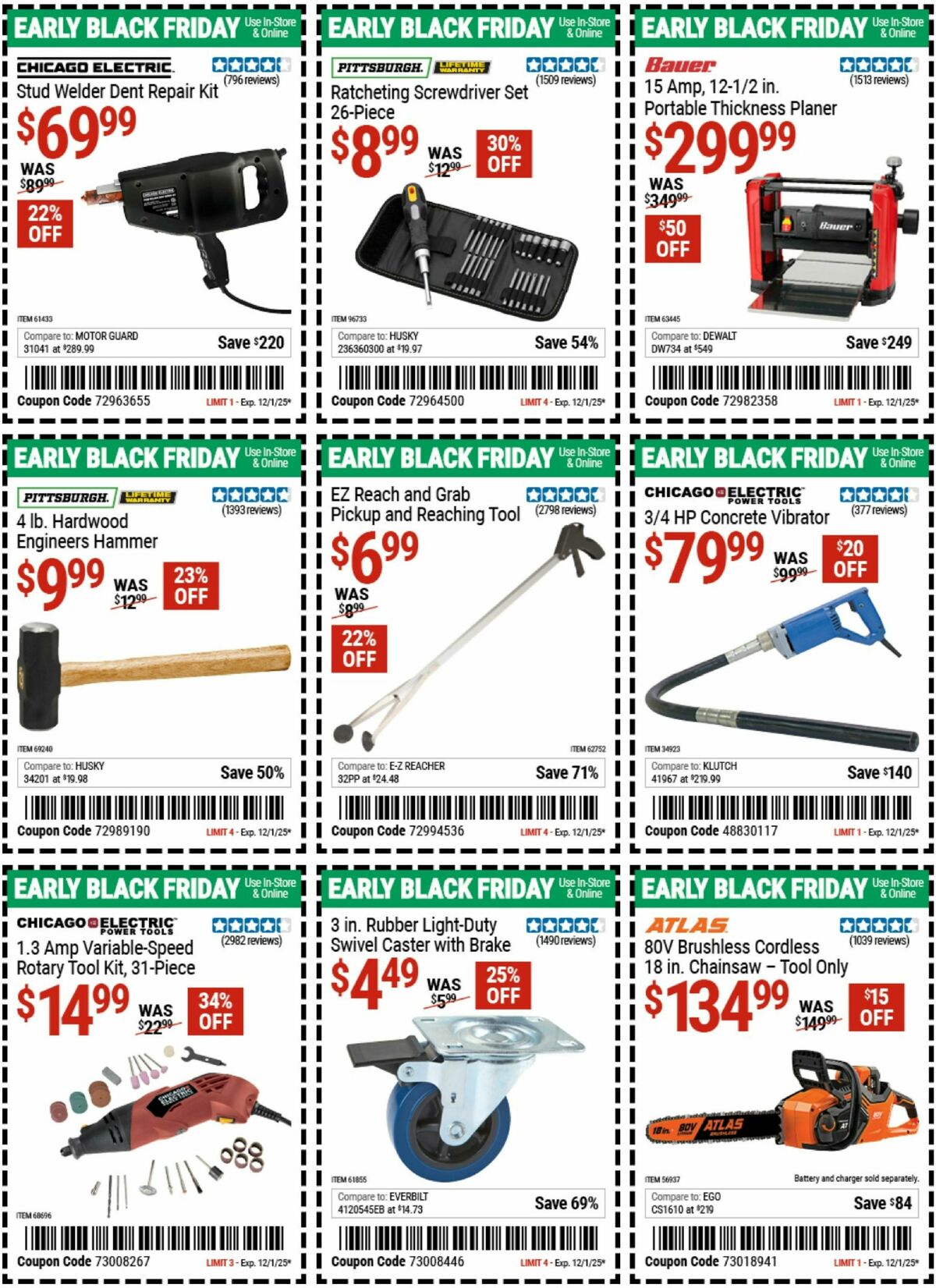 Harbor Freight Tools Weekly Ad from November 10