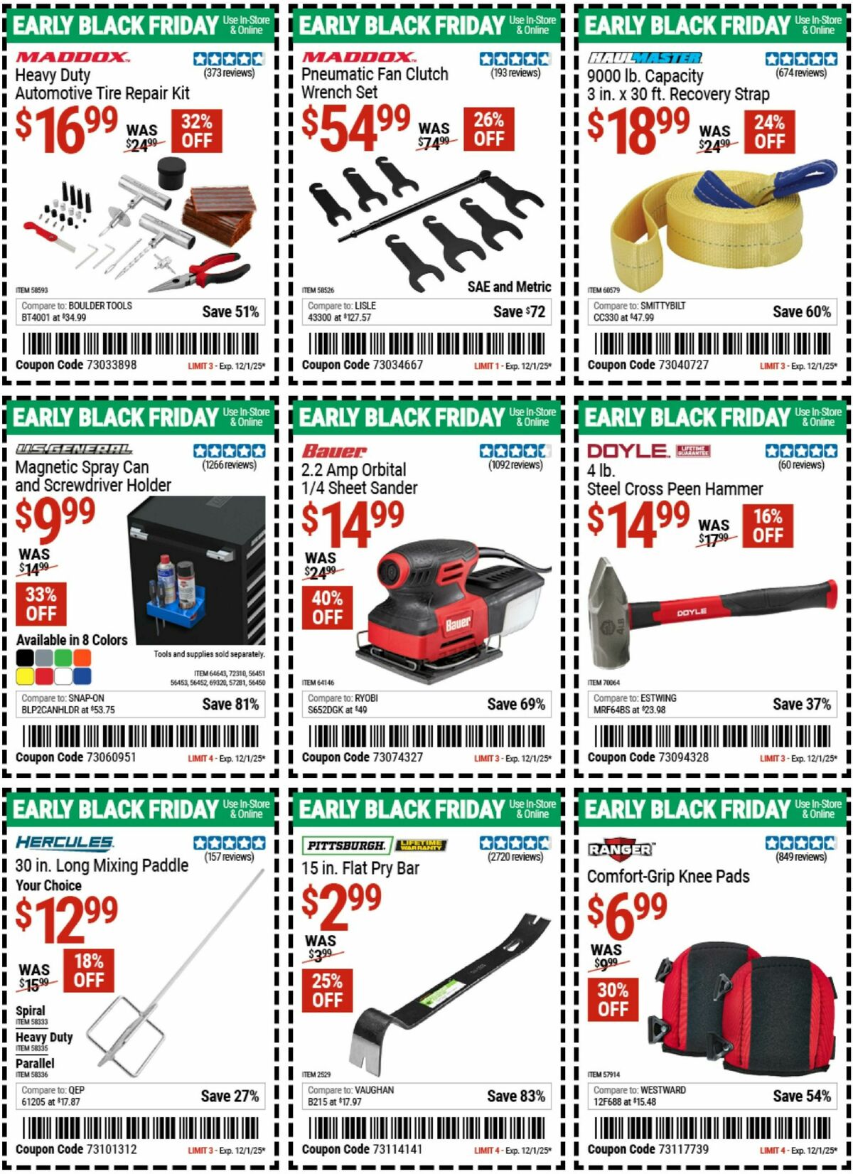Harbor Freight Tools Weekly Ad from November 10