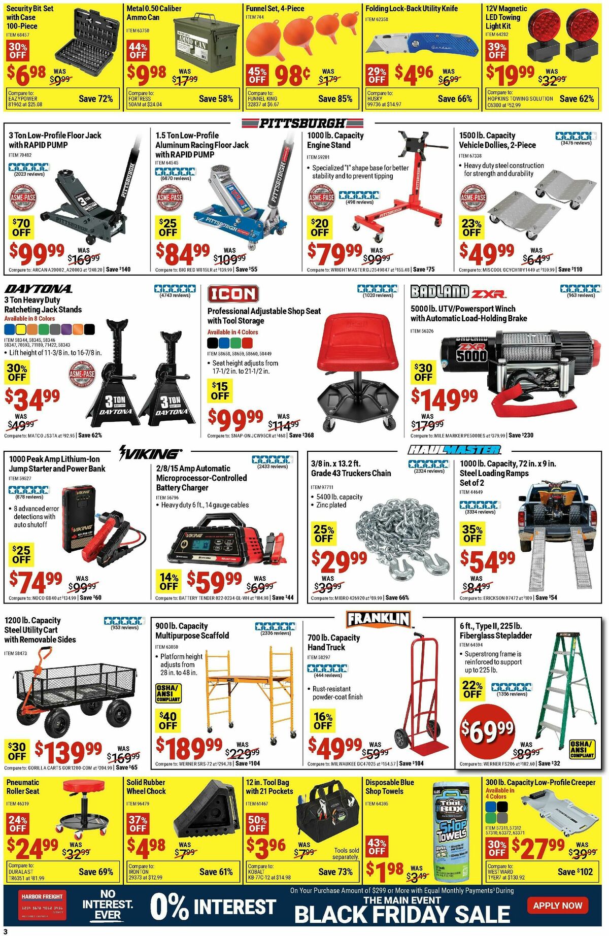 Harbor Freight Tools Black Friday Weekly Ad from November 24