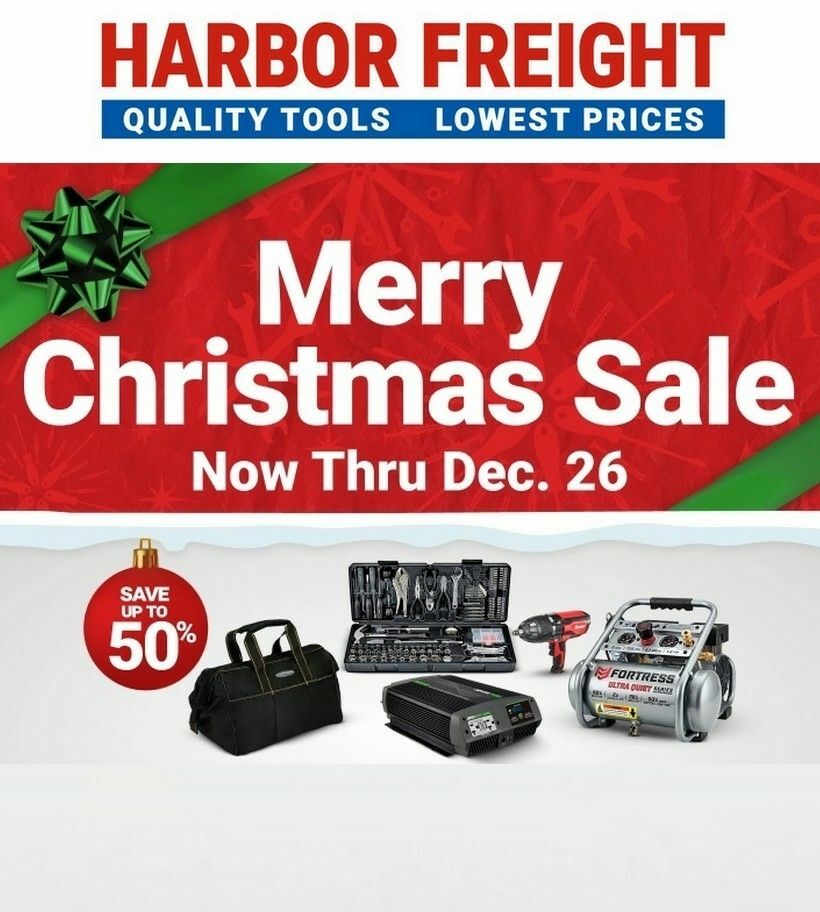 Harbor Freight Tools Merry Christmas Sale! Weekly Ad from December 2