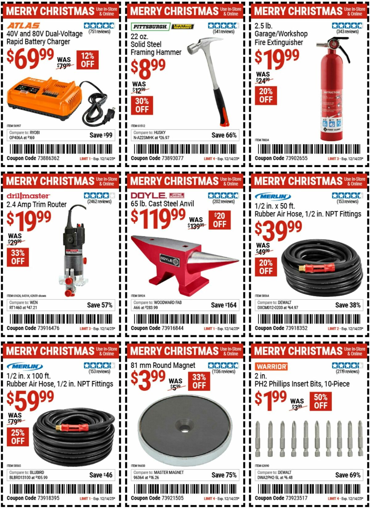 Harbor Freight Tools Weekly Ad from December 2