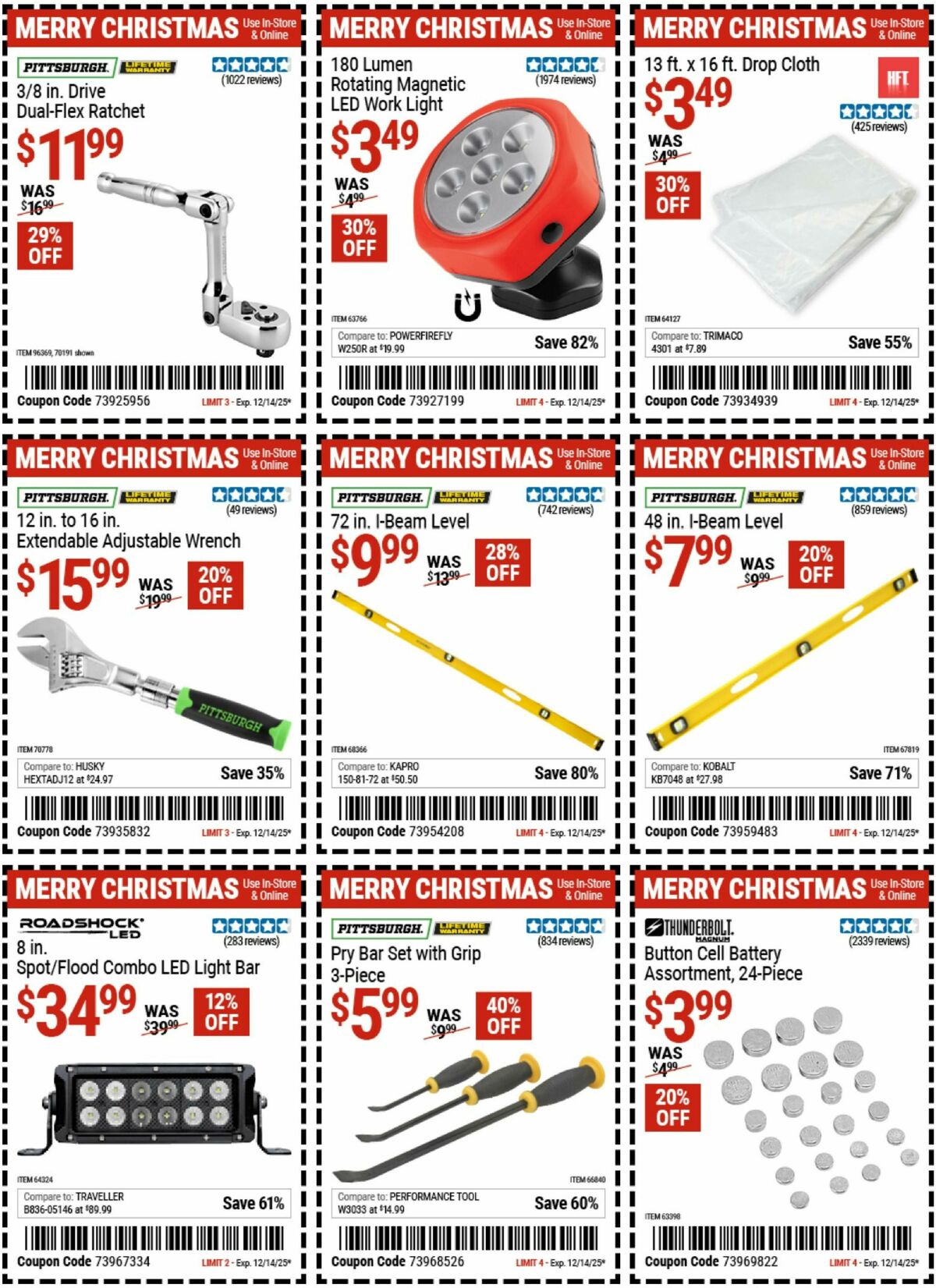 Harbor Freight Tools Weekly Ad from December 2