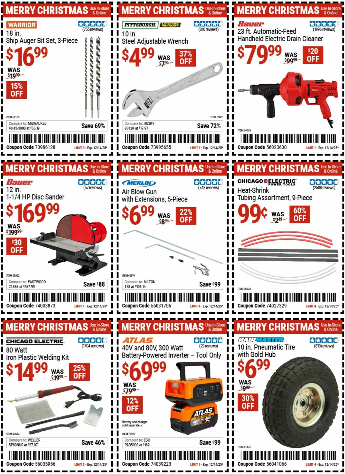 Harbor Freight Tools Weekly Ad from December 2
