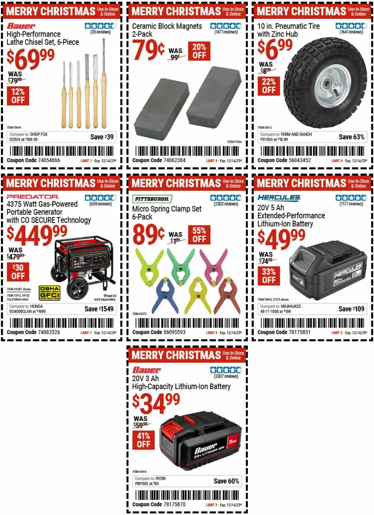 Harbor Freight Tools Weekly Ad from December 2